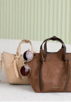 Zamszowa Kabelka Beatrice béžová