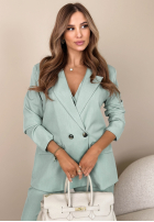 Elegancka Sako z kołnierzem Cordelia ružová