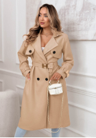 Dlhý Kabát z paskiem Changing Of Seasons béžový