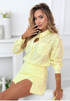 Bawełniana Košeľa w kwiaty Marbella žltá