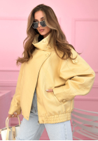 Skórzana Bunda bomberka Messy žltá