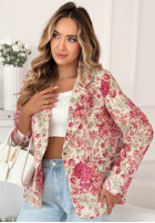 Żakardowa Sako w kwiaty Catarina ružová