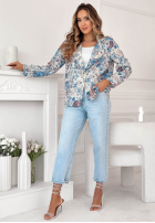 Żakardowa Sako w kwiaty Catarina ružová