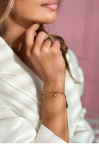 Náramok z koniczynkami Golden Clover zlatá