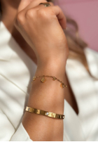 Náramok z koniczynkami Golden Clover zlatá