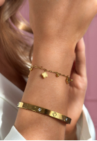 Náramok z koniczynkami Golden Clover zlatá
