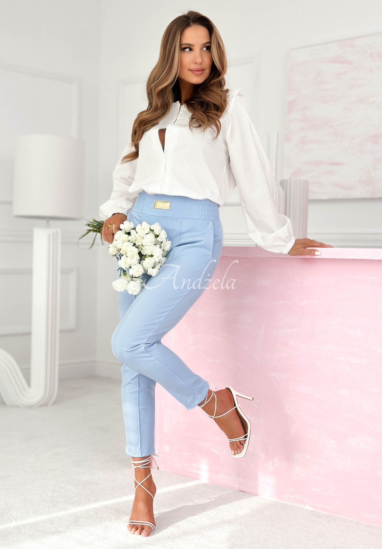 Viskózová košeľa s ozdobným golierom Martha ecru