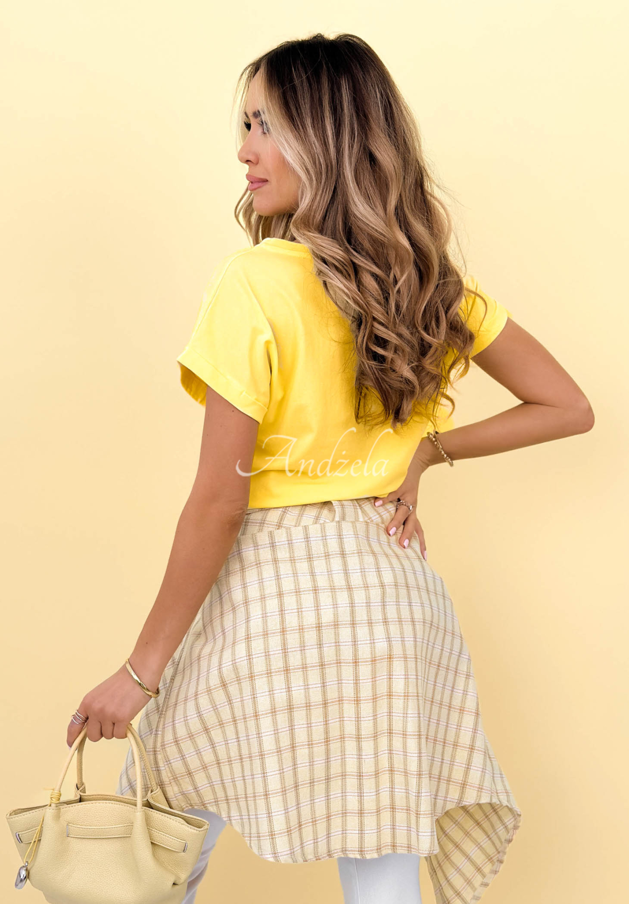 Bavlnené tričko Solenne žltá II