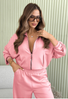 Wiskozowy Tepláková súprava Mikina i Nohavice Now You See púdrovo ružová