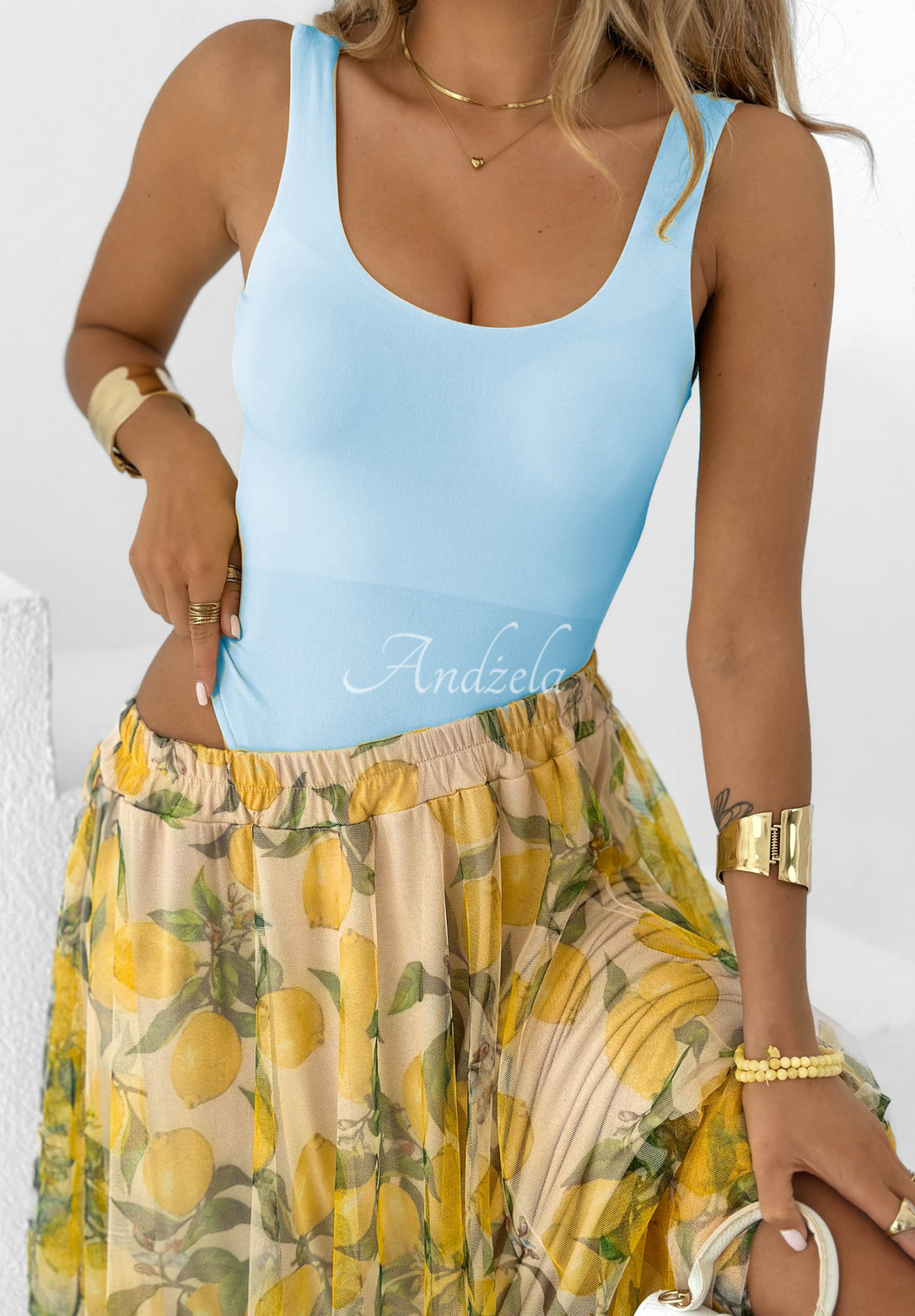 Body na ramienka Hold My Heart blankytné