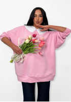 Mikina z wiązanym kołnierzykiem La Milla Kimberly ružová