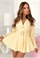 Marynarkowa Šaty z paskiem Full Of Light púdrovo ružová