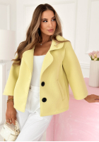 Krótki Kabát z kołnierzem Maristella žltá