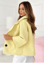 Krótki Kabát z kołnierzem Maristella žltá