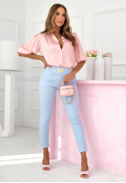 Košeľa z bufiastymi rękawami Selena pistaciová