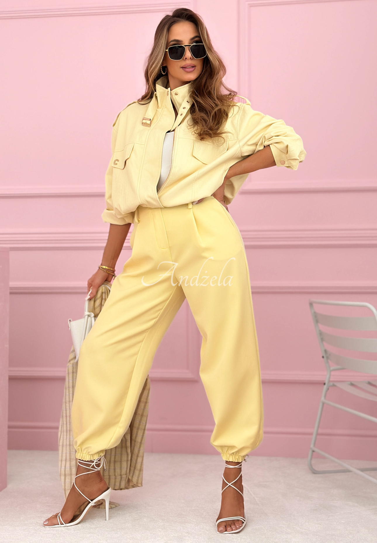 Nohavice s manžetami If You Want žlté