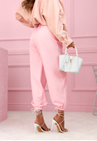 Nohavice ze ściągaczami If You Want ružové