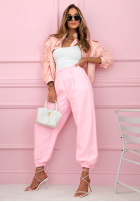 Nohavice ze ściągaczami If You Want ružové