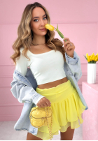 Spódnico-spodenki z falbanką All Over Again Biela