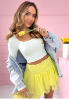 Spódnico-spodenki z falbanką All Over Again Biela