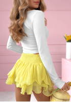 Spódnico-spodenki z falbanką All Over Again Biela