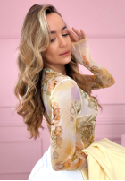 Siateczkowe body w kwiaty Skylar ružové