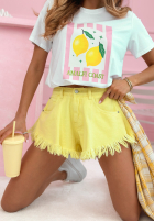 Tričko z nadrukiem Amalfi Coast Lemons biało-blankytný