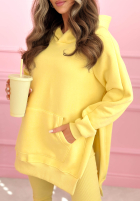 Mikina z kieszenią i kapturem Siempre ružová