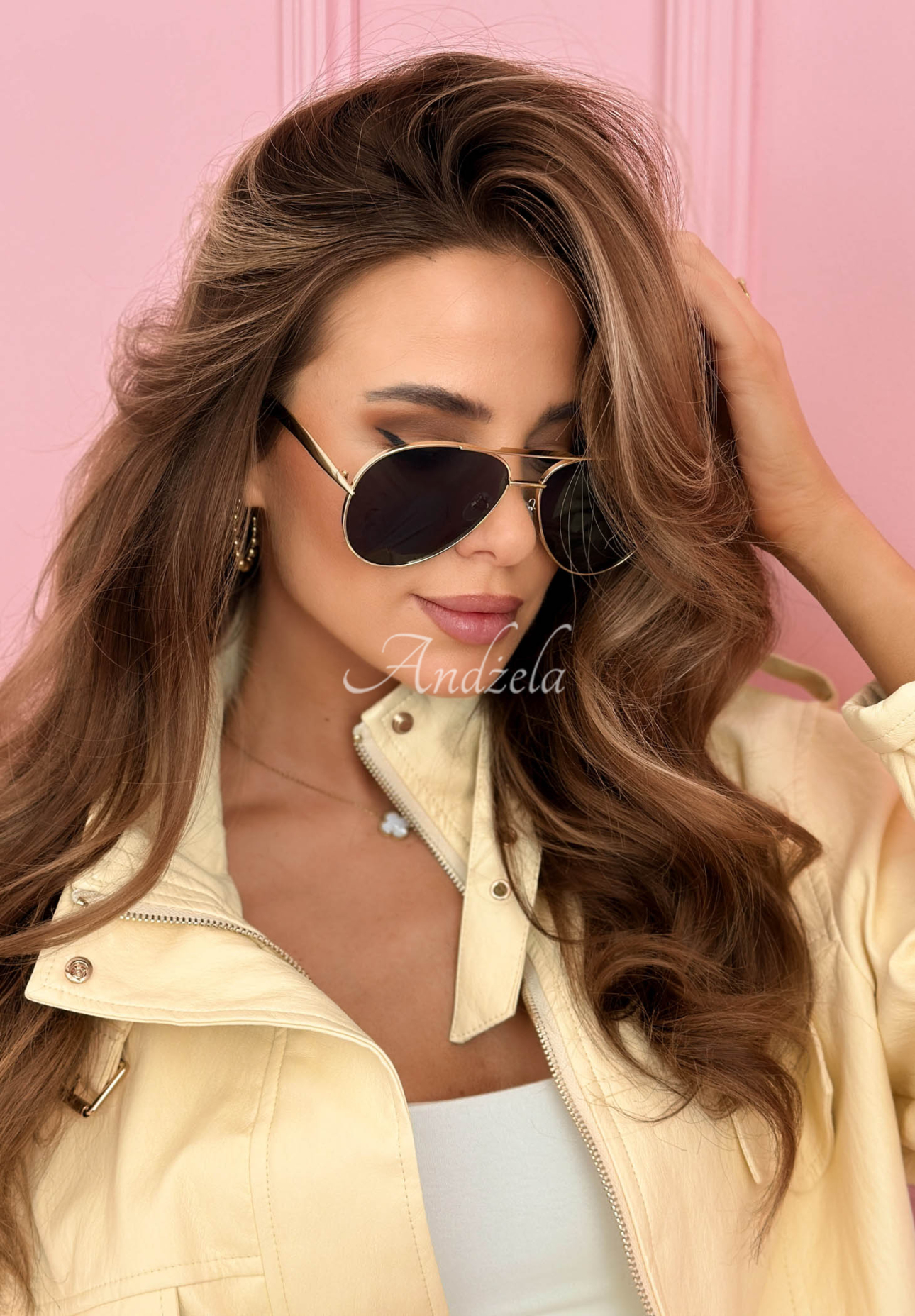 Slnečné okuliare Saw It Twice zlato-čierne