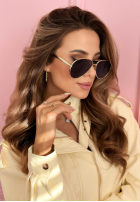 Okuliare przeciwsłoneczne City Shades zlato-hnedé