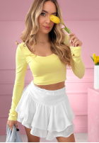 Spódnico-spodenki z falbanką All Over Again Biela