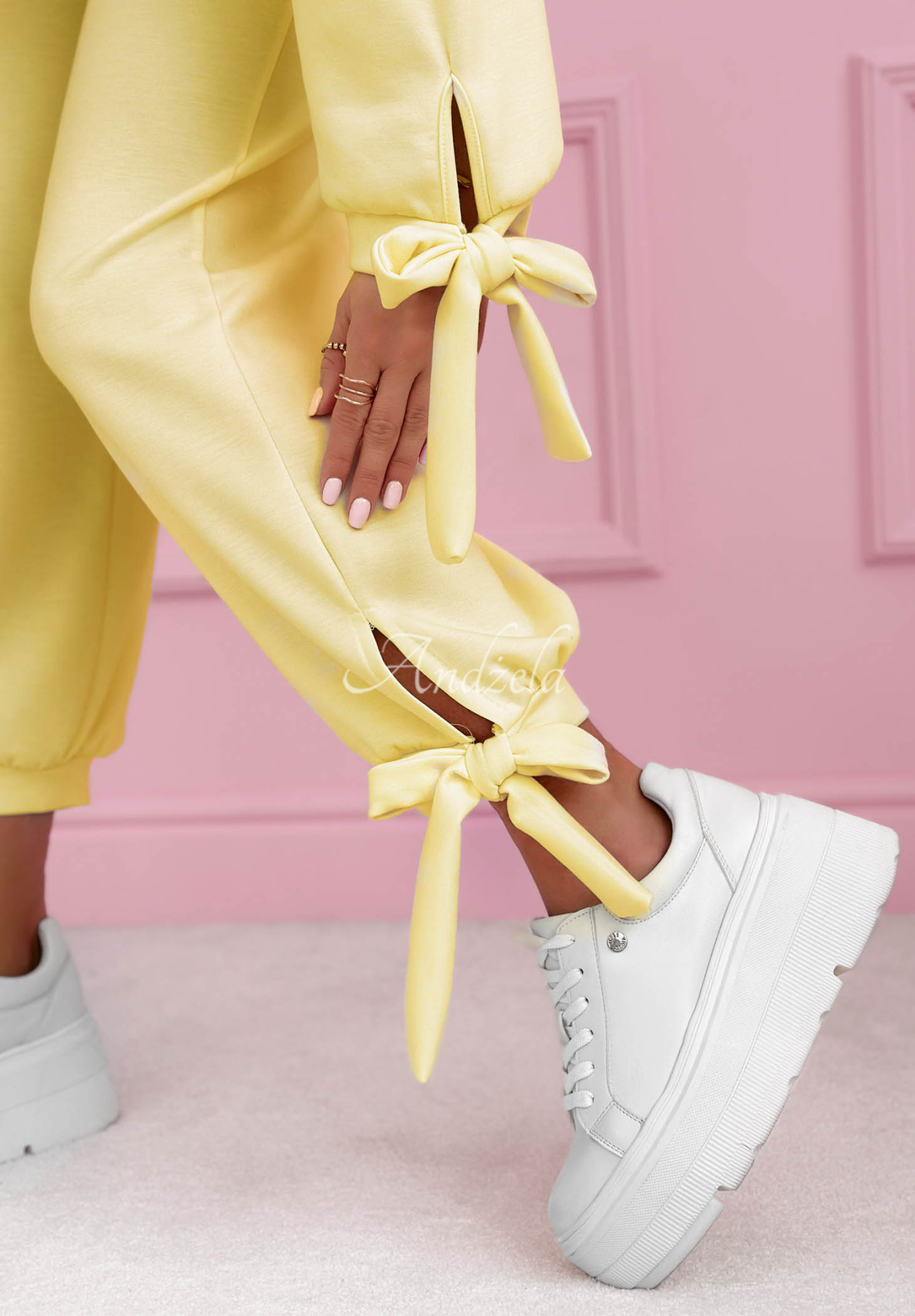 Viskózová tepláková súprava Peyton žltá