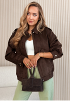 Krátka Bunda bomberka Coldest Winds čokoládová