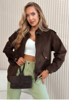 Krátka Bunda bomberka Coldest Winds čokoládová