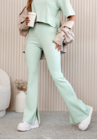 Prążkowane Nohavice dzwony Marcella vanilkové