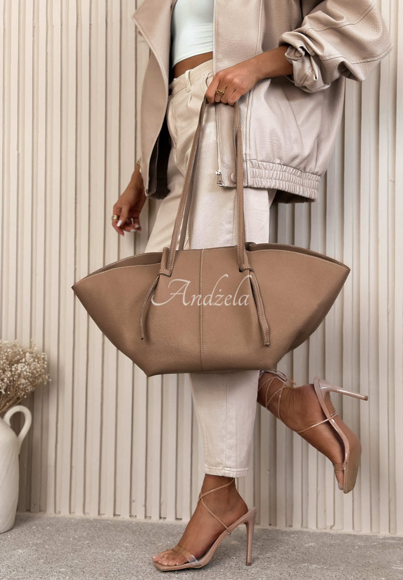 Kožená kabelka Only For You Mokka