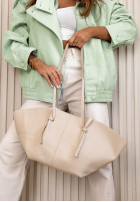 Skórzana Kabelka Stefania béžová