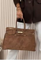 Zamszowa Kabelka Katerina čokoládová