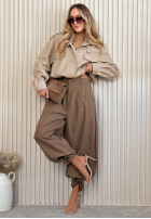 Krátka skórzana Bunda bomberka Marisa žltá