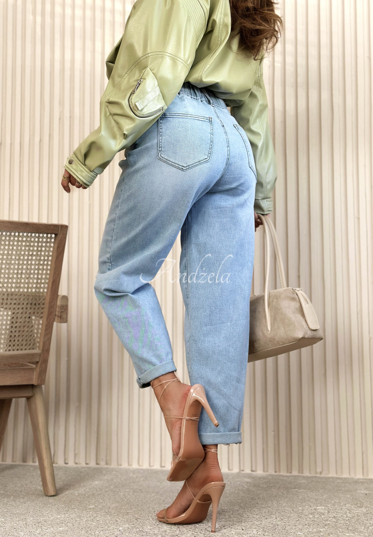 Džínsy balloon Michelle modré