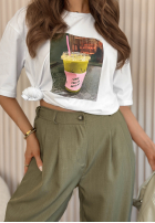 látkové Nohavice Maren svetlobéžové