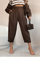 látkové Nohavice Maren svetlobéžové