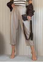látkové Nohavice Maren svetlobéžové