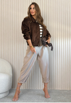 látkové Nohavice Maren svetlobéžové