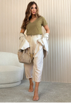 Tričko z dekoltem Mariella pistaciový