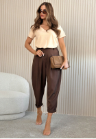 Tričko z dekoltem Mariella pistaciový