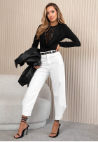 Body longsleeve z koronką na dekolcie The It Girl čierne