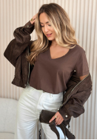 Tričko z dekoltem Mariella pistaciový