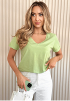 Tričko z dekoltem Mariella pistaciový