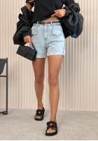 džínosové Kraťasy  z paskiem i kieszeniami Antalya ťavie